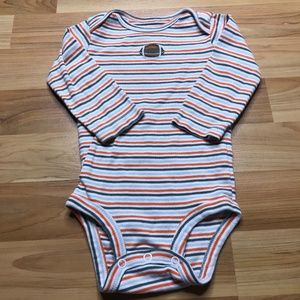 Striped Football Onesie